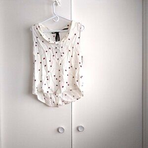 Zara sleeveless blouse top ladybugs NWT